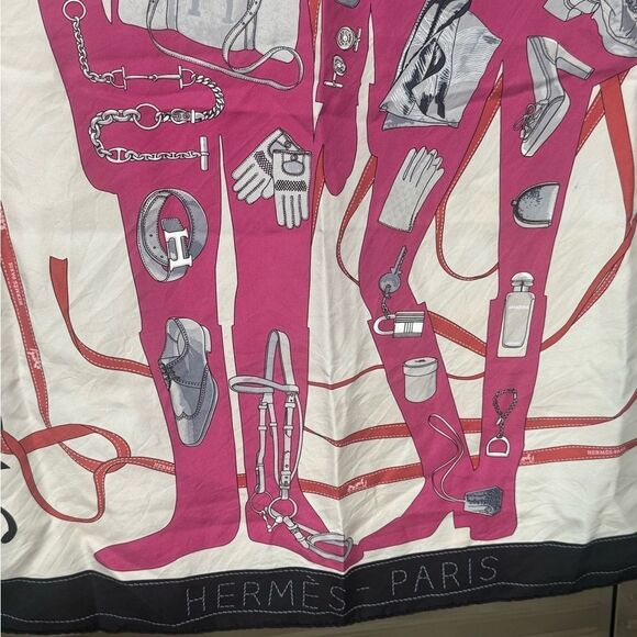 Hermès Monsieur & Madame Silk Scarf Large - Picture 3 of 12
